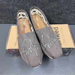 Toms Alpargata Classic “EKG” Slip On Women’s Shoes Size 9.5